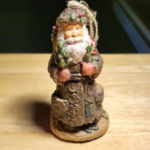 Woodsman Rustic Harvest Santa Claus Holiday Ornament